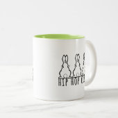 Tasse 2 Couleurs Hip Hop Crew Cute Bunny Rabbits (Devant droit)