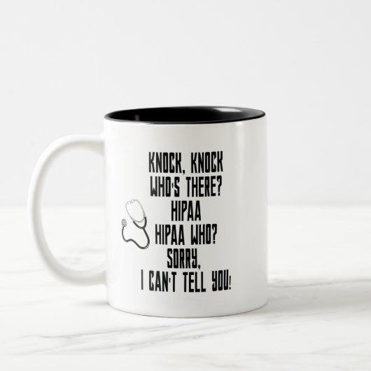 Tasse 2 Couleurs HIPAA Humor (Gauche)