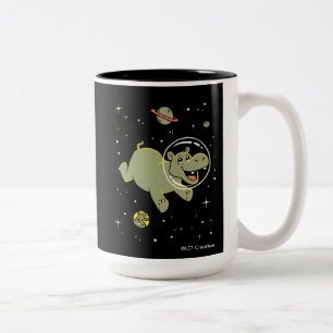 Tasse 2 Couleurs Hippo Animaux Dans L'Espace
