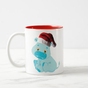 Tasse 2 Couleurs Hippo bébé de Noël