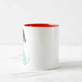 Tasse 2 Couleurs Hippo bébé de Noël (Centre)