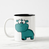 Tasse 2 Couleurs Hippo heureux bleu (Gauche)