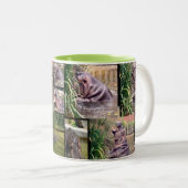 Tasse 2 Couleurs Hippo Photo Collage, (Devant droit)