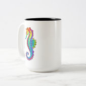 Tasse 2 Couleurs Hippocampe polygonal arc-en-ciel (Devant gauche)
