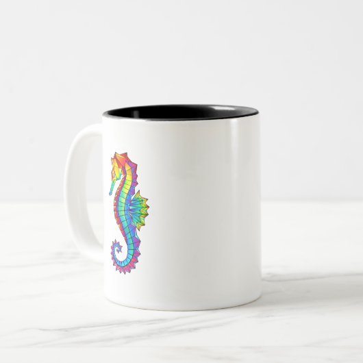 Tasse 2 Couleurs Hippocampe polygonal arc-en-ciel (Devant gauche)