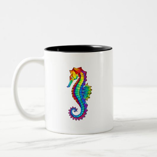 Tasse 2 Couleurs Hippocampe polygonal arc-en-ciel (Gauche)