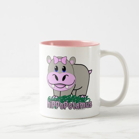 Tasse 2 Couleurs Hippopotame (Droit)