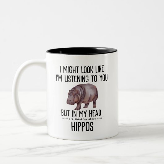 Tasse 2 Couleurs Hippopotames (Gauche)