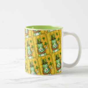 TASSE 2 COULEURS HISS N'FITZ LEPRECHAUN, ST. CHAT AMUSANT DE LA JOU