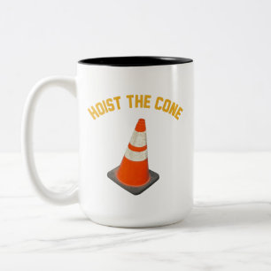 Tasse 2 Couleurs Hissez le Cône Drôle de Mème de Baseball, Drôle de