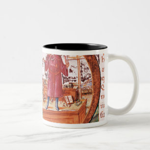 Tasse 2 Couleurs Historiated parafent "D" dépeignant un apothicair