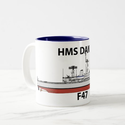 Tasse 2 Couleurs HMS Danae, configuration d'origine (Devant gauche)