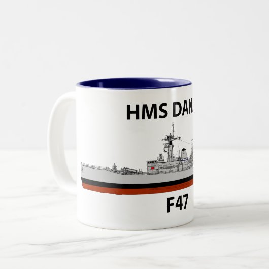 Tasse 2 Couleurs HMS Danae, mer (Devant gauche)