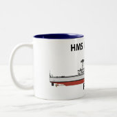 Tasse 2 Couleurs HMS Leander, configuration d'origine, (Gauche)