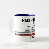 Tasse 2 Couleurs HMS Phoebe, configuration d'origine, (Devant gauche)