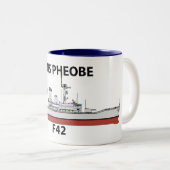 Tasse 2 Couleurs HMS Phoebe, configuration d'origine, (Devant droit)