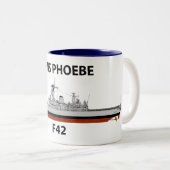 Tasse 2 Couleurs HMS Phoebe, mer (Devant droit)