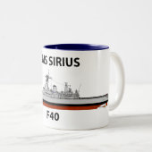 Tasse 2 Couleurs HMS Sirius, mer (Devant droit)