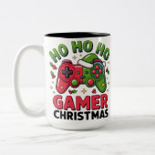 Tasse 2 Couleurs Ho Ho Ho Gamer Christmas Controller Illustration (Gauche)