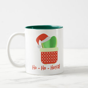 Tasse 2 Couleurs Ho-Ho-Hoya mignon Noël Père Noël Hoya Plante