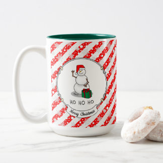 Tasse 2 Couleurs Ho Ho Joyeux Noël Père Noël mignonne Snowman