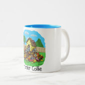 Tasse 2 Couleurs Hoarder Collie (Devant droit)