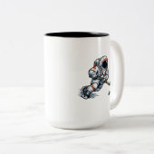 Tasse 2 Couleurs Hockey Astronaute (Devant droit)