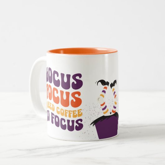 Tasse 2 Couleurs Hocus Pocus Halloween Café Musique (Devant gauche)