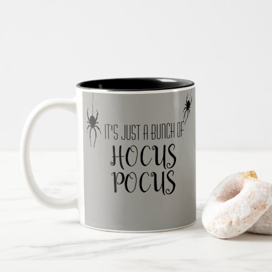 Tasse 2 Couleurs Hocus Pocus Spider Halloween Coussin (Avec donut)
