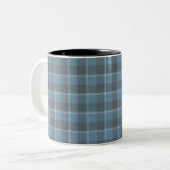 Tasse 2 Couleurs Hoki Blue and Shuttle Gray Plaid (Devant gauche)