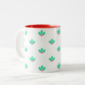 Tasse 2 Couleurs Holly Berry Motif (Devant gauche)