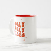 Tasse 2 Couleurs Holly Jolly Vibes - Un Message De Vacances (Devant gauche)