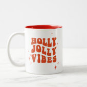 Tasse 2 Couleurs Holly Jolly Vibes - Un Message De Vacances (Gauche)