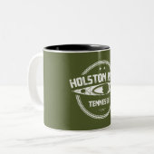 Tasse 2 Couleurs Holston River Tennessee Kayak (Devant gauche)