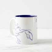 Tasse 2 Couleurs Homard bleu (Devant gauche)