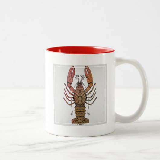 Tasse 2 Couleurs Homard de style (Droit)
