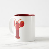 Tasse 2 Couleurs Homard mignon (Devant gauche)