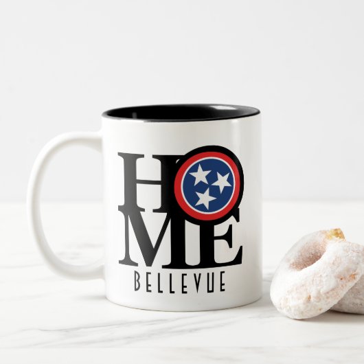 Tasse 2 Couleurs HOME Bellevue Tennessee 11oz (Avec donut)