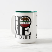 Tasse 2 Couleurs HOME Big Pine CA 15oz (Devant gauche)