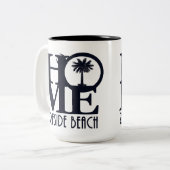Tasse 2 Couleurs HOME Surfside Beach SC 15oz (Devant gauche)