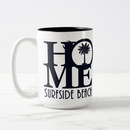 Tasse 2 Couleurs HOME Surfside Beach SC 15oz (Gauche)