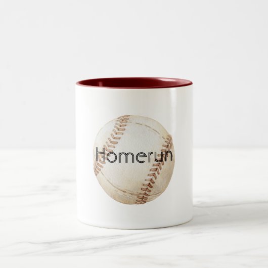 Tasse 2 Couleurs Homerun Baseball (Centre)