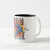 Tasse 2 Couleurs Homme d'acier (Devant droit)