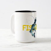 Tasse 2 Couleurs Homme de pêche (Devant gauche)