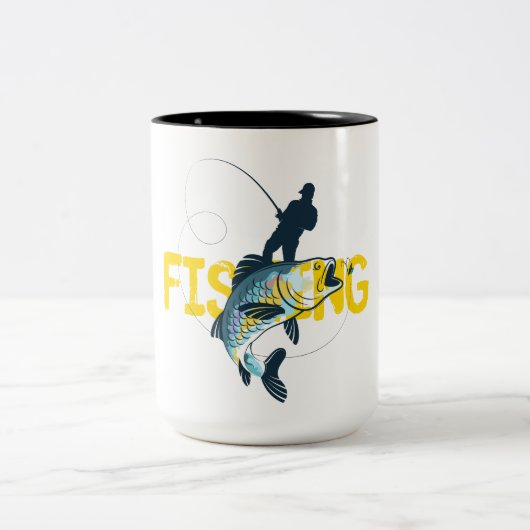 Tasse 2 Couleurs Homme de pêche (Centre)
