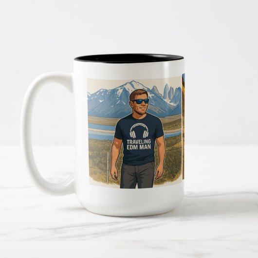 Tasse 2 Couleurs Homme EDM itinérant (Gauche)