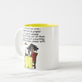 Tasse 2 Couleurs Hommes et humour de vin fin (Devant gauche)