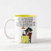 Tasse 2 Couleurs Hommes et humour de vin fin (Gauche)
