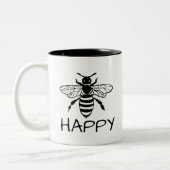 Tasse 2 Couleurs Honey Bee/ Be Happy (Gauche)