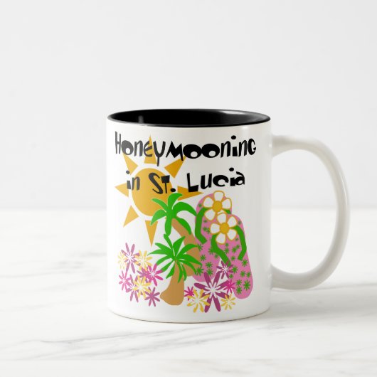 Tasse 2 Couleurs Honeymooning au St Lucia (Droit)